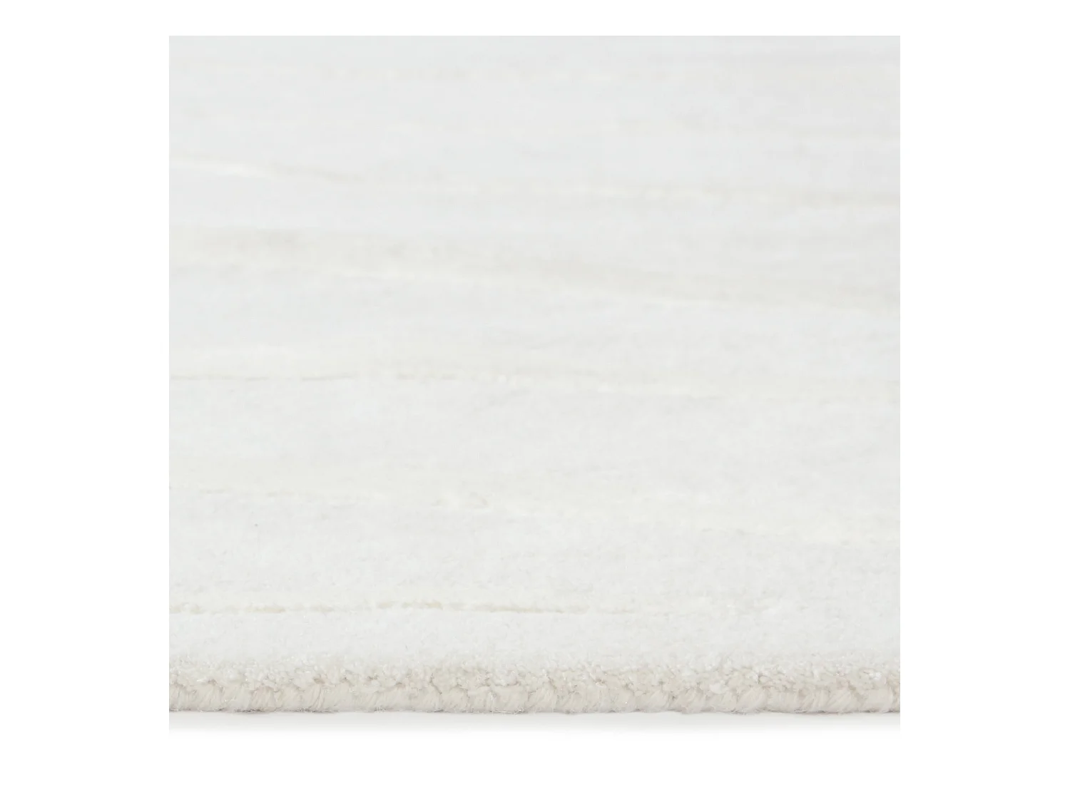 Tapis rectangulaire en laine et viscose blanc cassé 160x230cm DAVEN