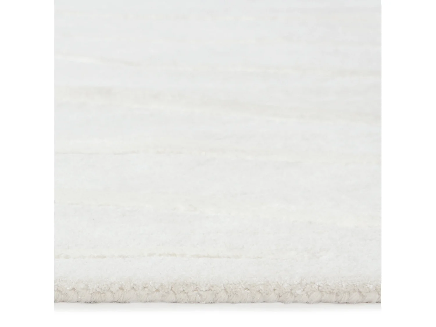 Tapis rectangulaire en laine et viscose blanc cassé 160x230cm DAVEN
