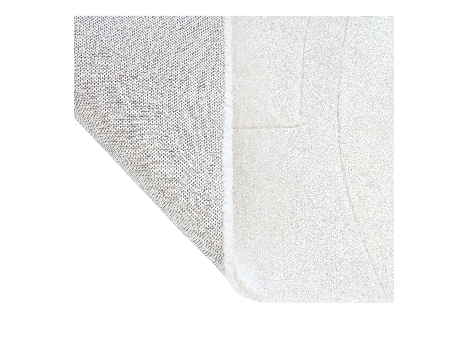 Tapis rectangulaire en laine 200x300cm blanc cassé JARA