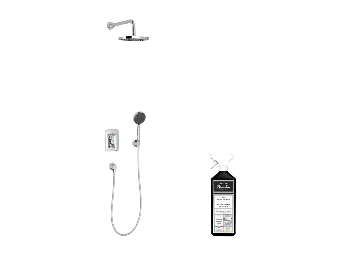 Colonne de douche encastrée mécanique JACOB DELAFON Modulo + nettoyant