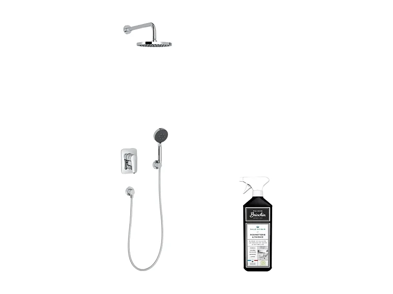 Colonne de douche encastrée mécanique JACOB DELAFON Modulo + nettoyant