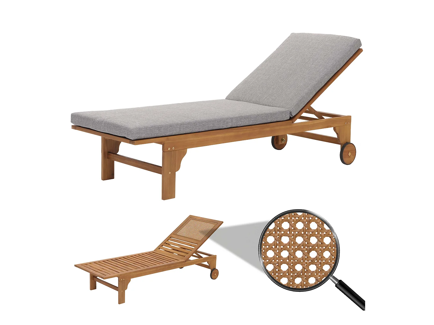 Bain de soleil MCW-N48,  coussin gris