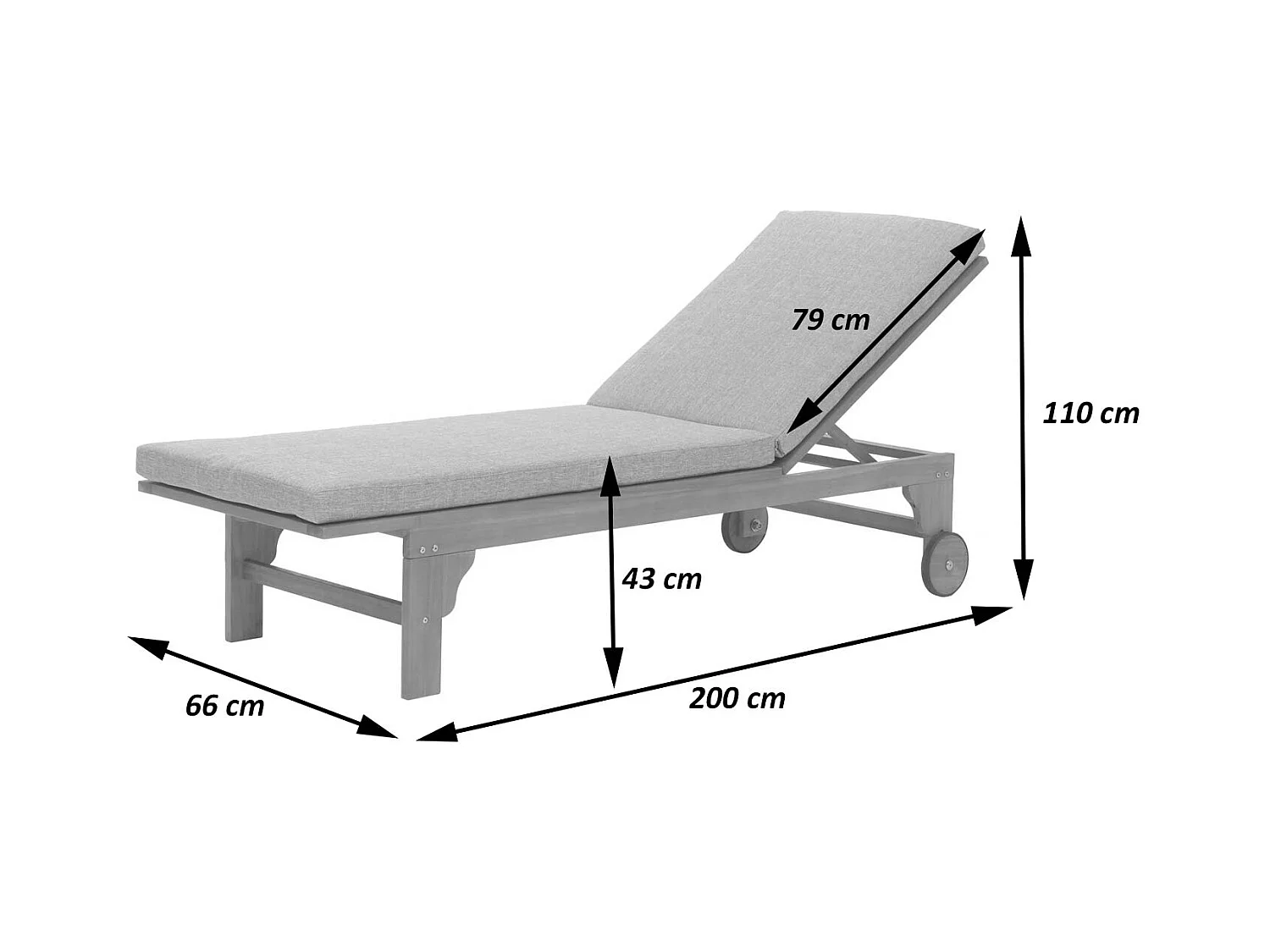 Bain de soleil MCW-N48,  coussin gris