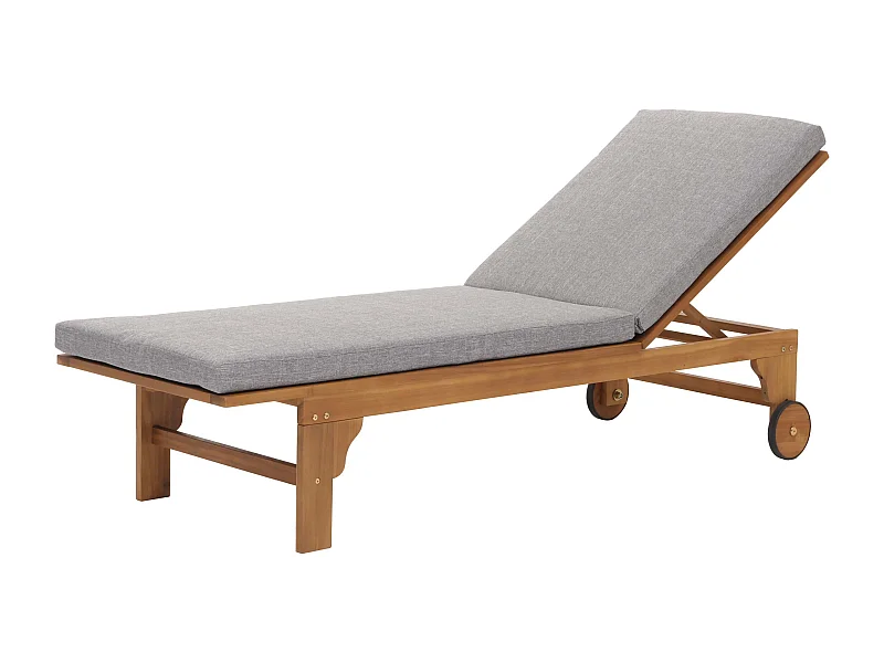 Sonnenliege MCW-N48, Kissen grau