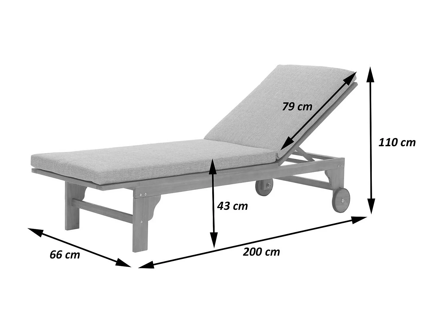Bain de soleil MCW-N48,  coussin crème-beige