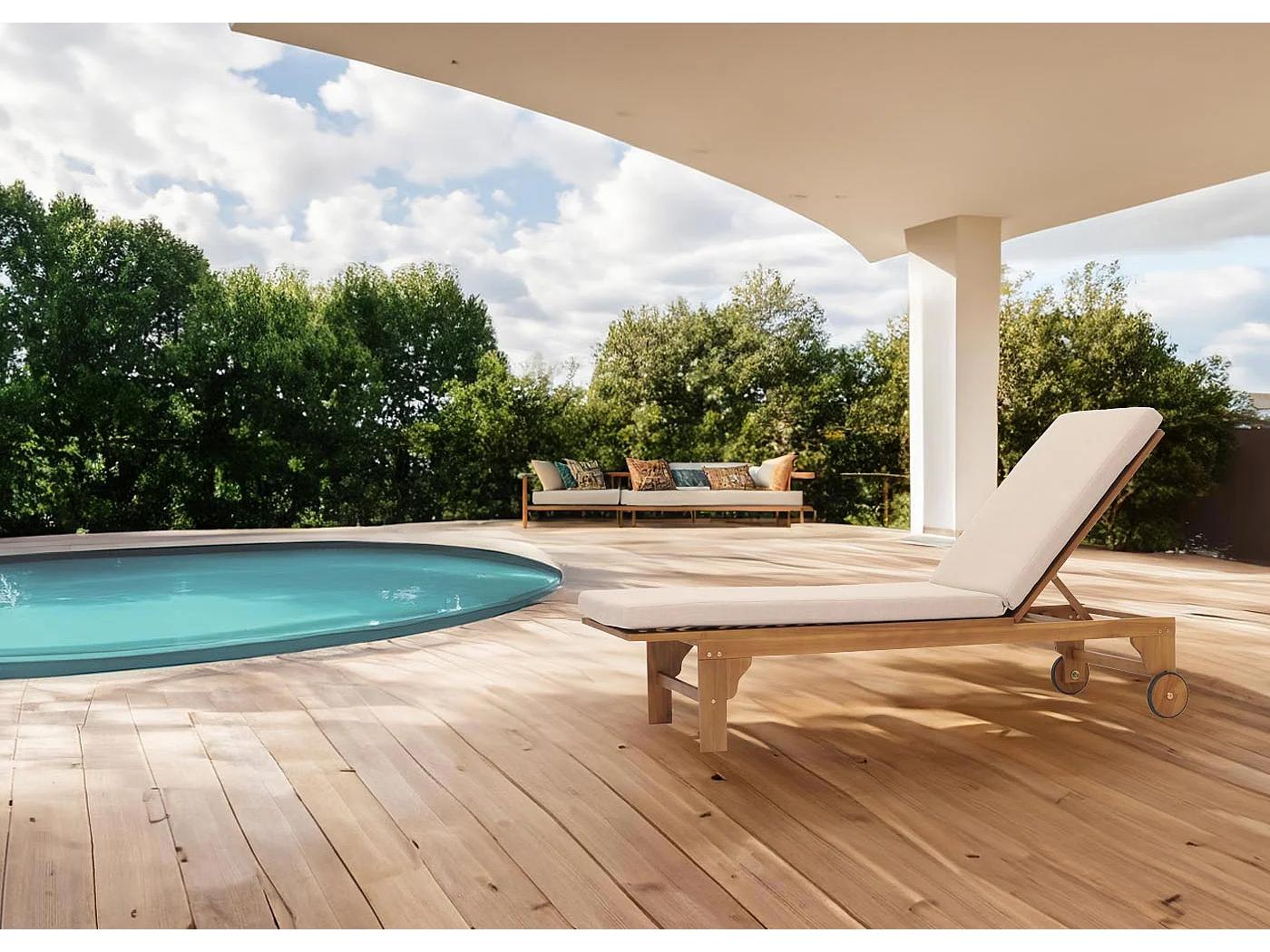 Bain de soleil MCW-N48,  coussin crème-beige