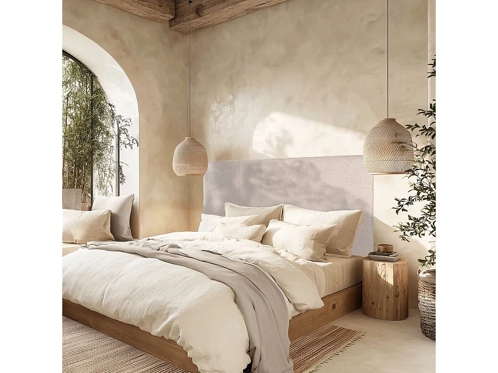 ARTHUR - Tête de lit rembourrée pour lits 140/160cm couleur grise