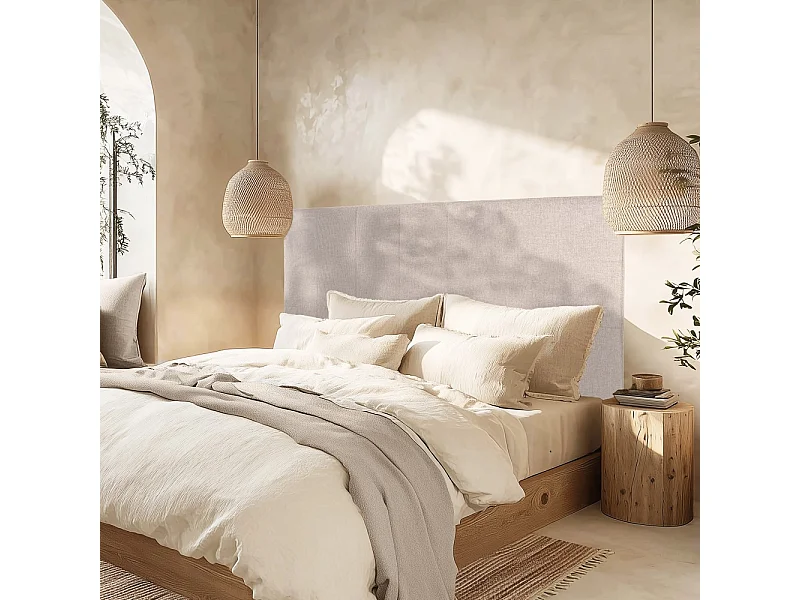 ARTHUR - Tête de lit rembourrée pour lits 140/160cm couleur grise