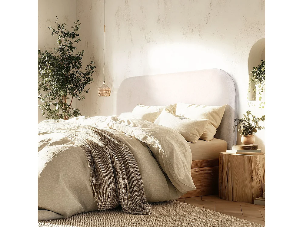 ARTHUR - Tête de lit rembourrée pour lits 160/180cm couleur beige