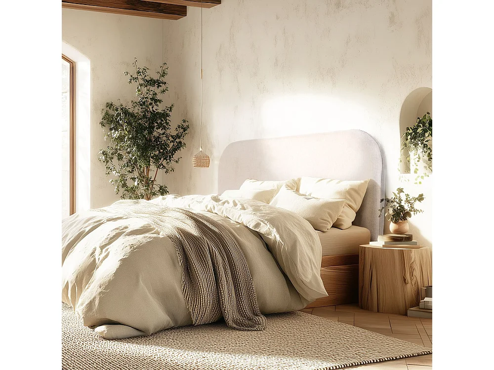 ARTHUR - Tête de lit rembourrée pour lits 160/180cm couleur beige