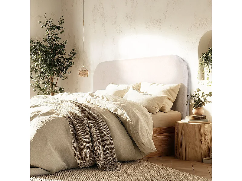 ARTHUR - Tête de lit rembourrée pour lits 160/180cm couleur beige