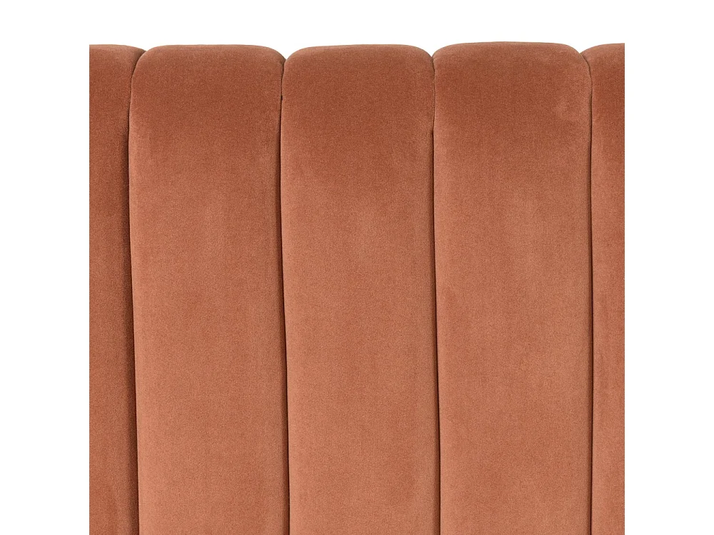 ARTHUR - Tête de lit rembourrée pour lits 140/160cm velours orange