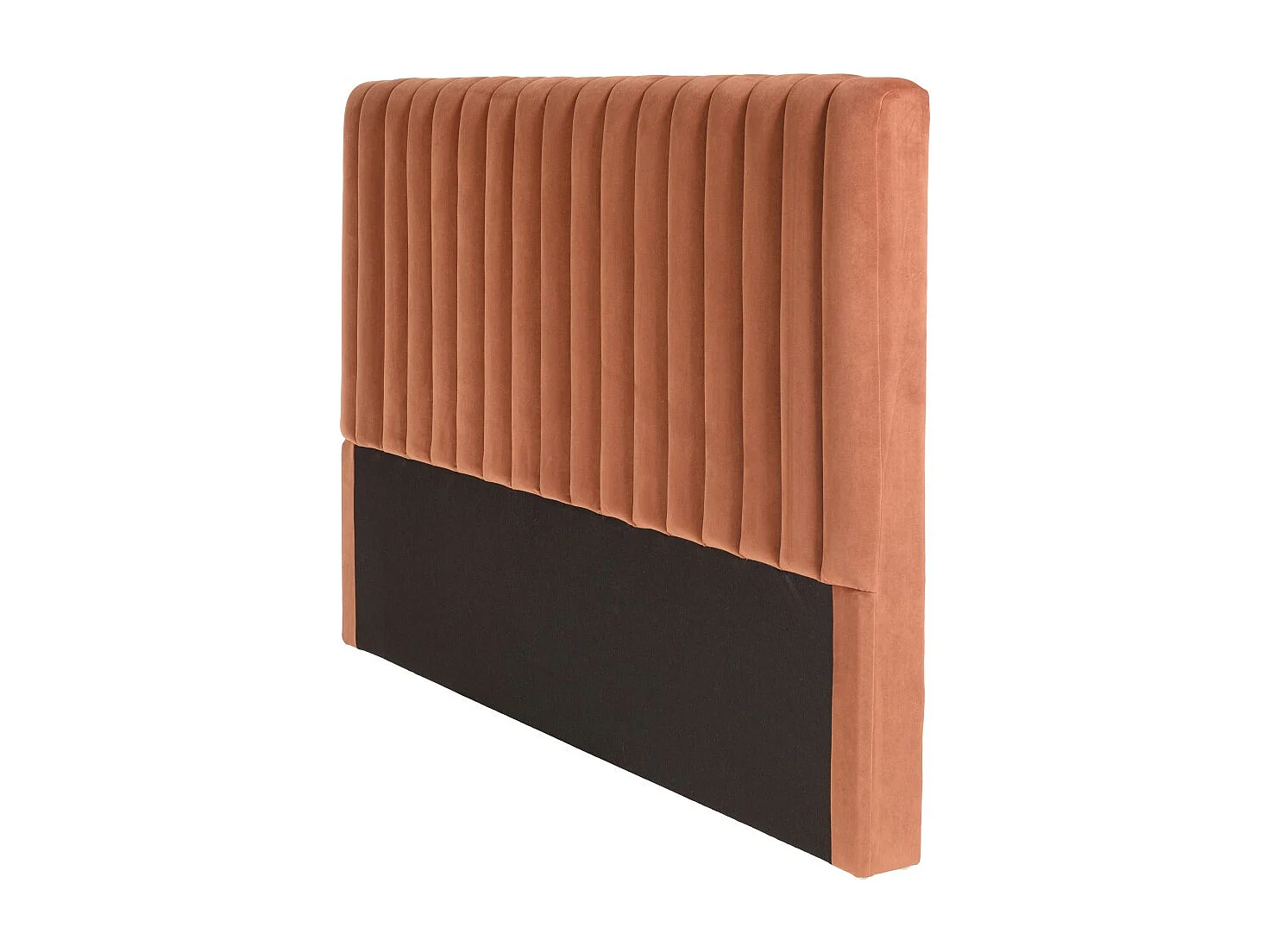 ARTHUR - Tête de lit rembourrée pour lits 140/160cm velours orange