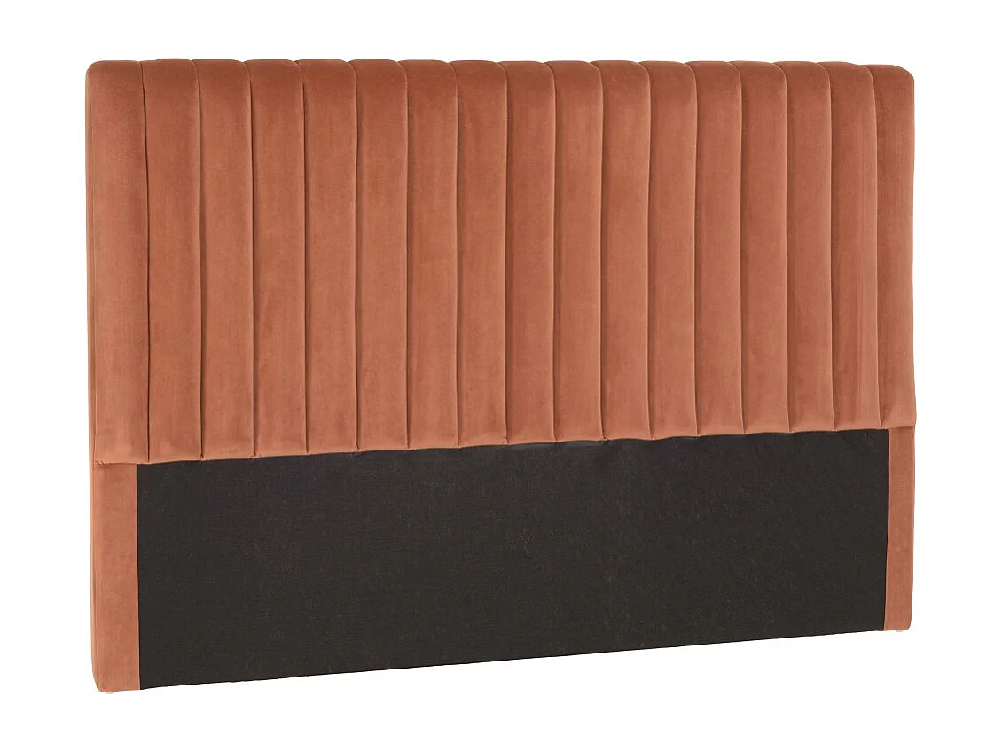 ARTHUR - Tête de lit rembourrée pour lits 140/160cm velours orange