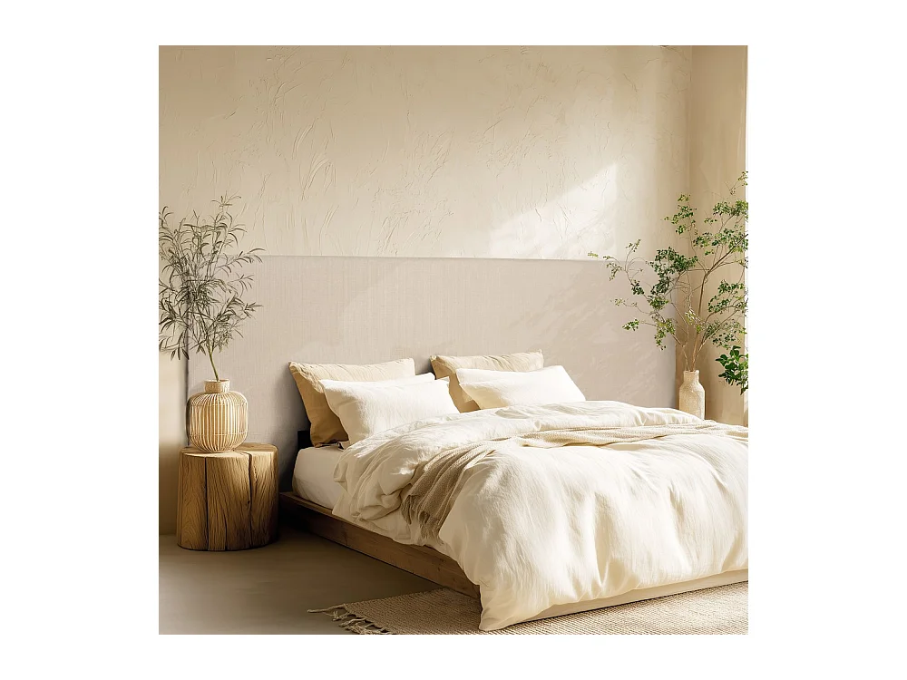 ARTHUR - Tête de lit rembourrée pour lits 140/160cm couleur lin