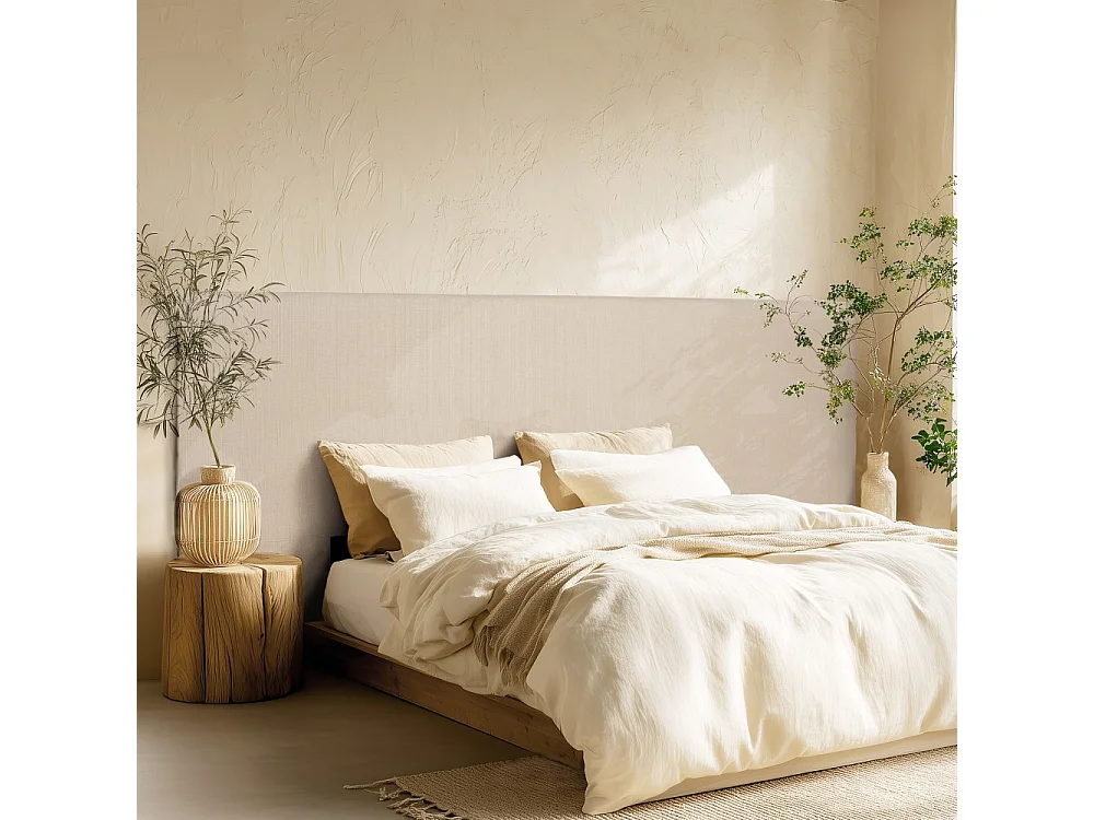 ARTHUR - Tête de lit rembourrée pour lits 140/160cm couleur lin