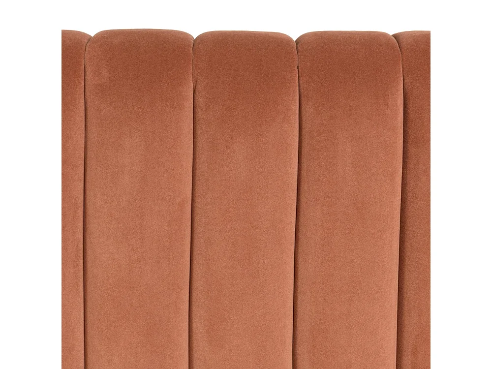 ARTHUR - Tête de lit rembourrée pour lits 160/180cm velours orange