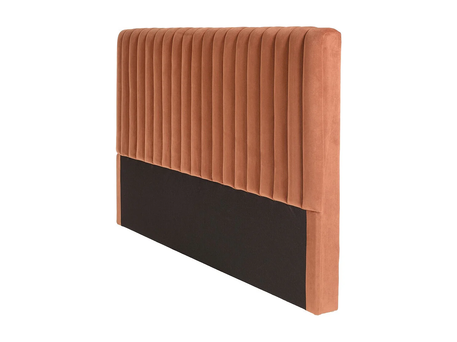 ARTHUR - Tête de lit rembourrée pour lits 160/180cm velours orange