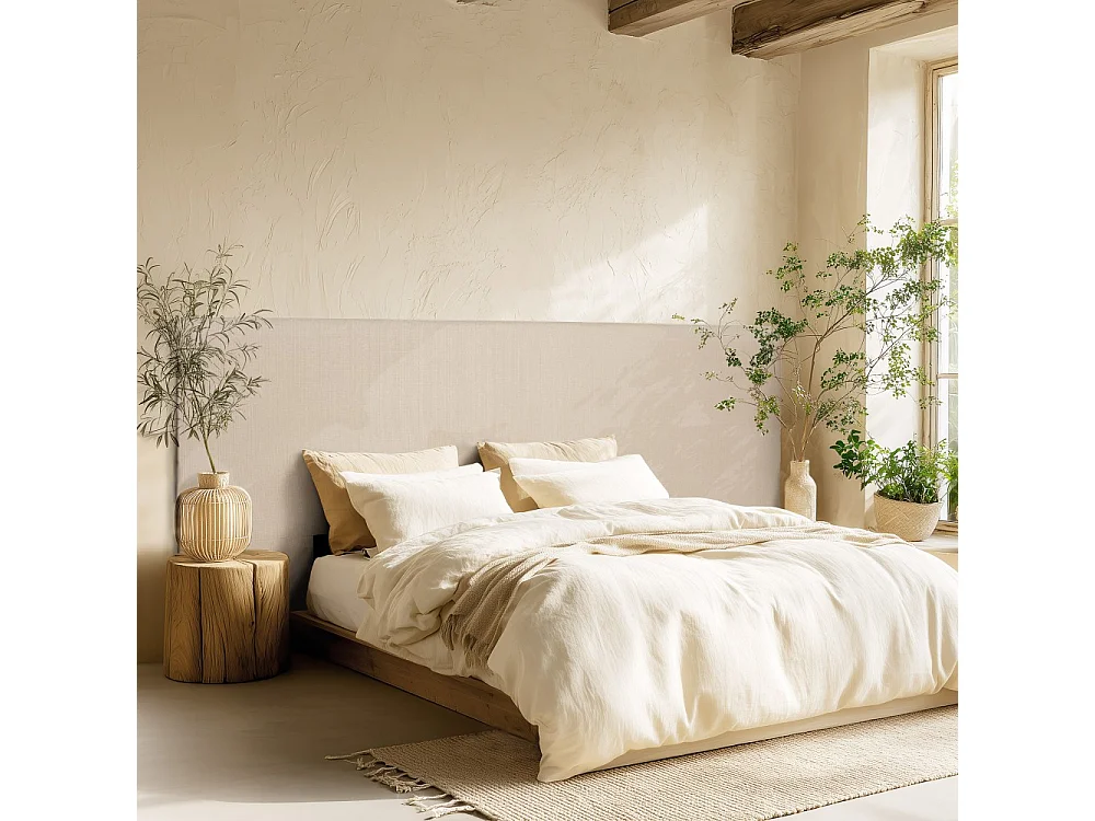 ARTHUR - Tête de lit rembourrée pour lits 160/180cm couleur lin