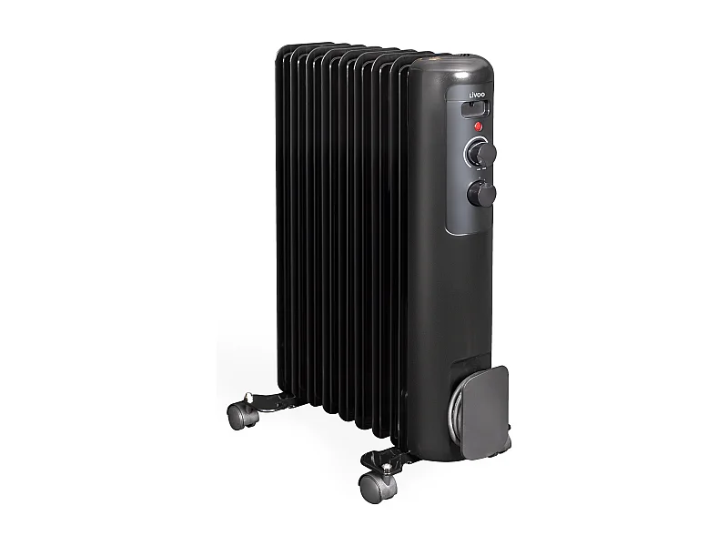 Livoo Radiateur bain d'huile 2000w noir - DOM502