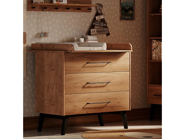 Plan à langer Retro Bois