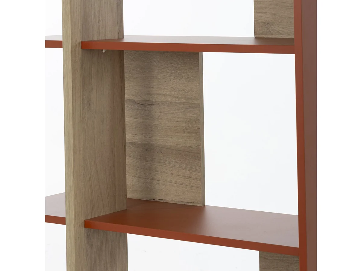 Open boekenkast oker- en eikendecor - EPURA