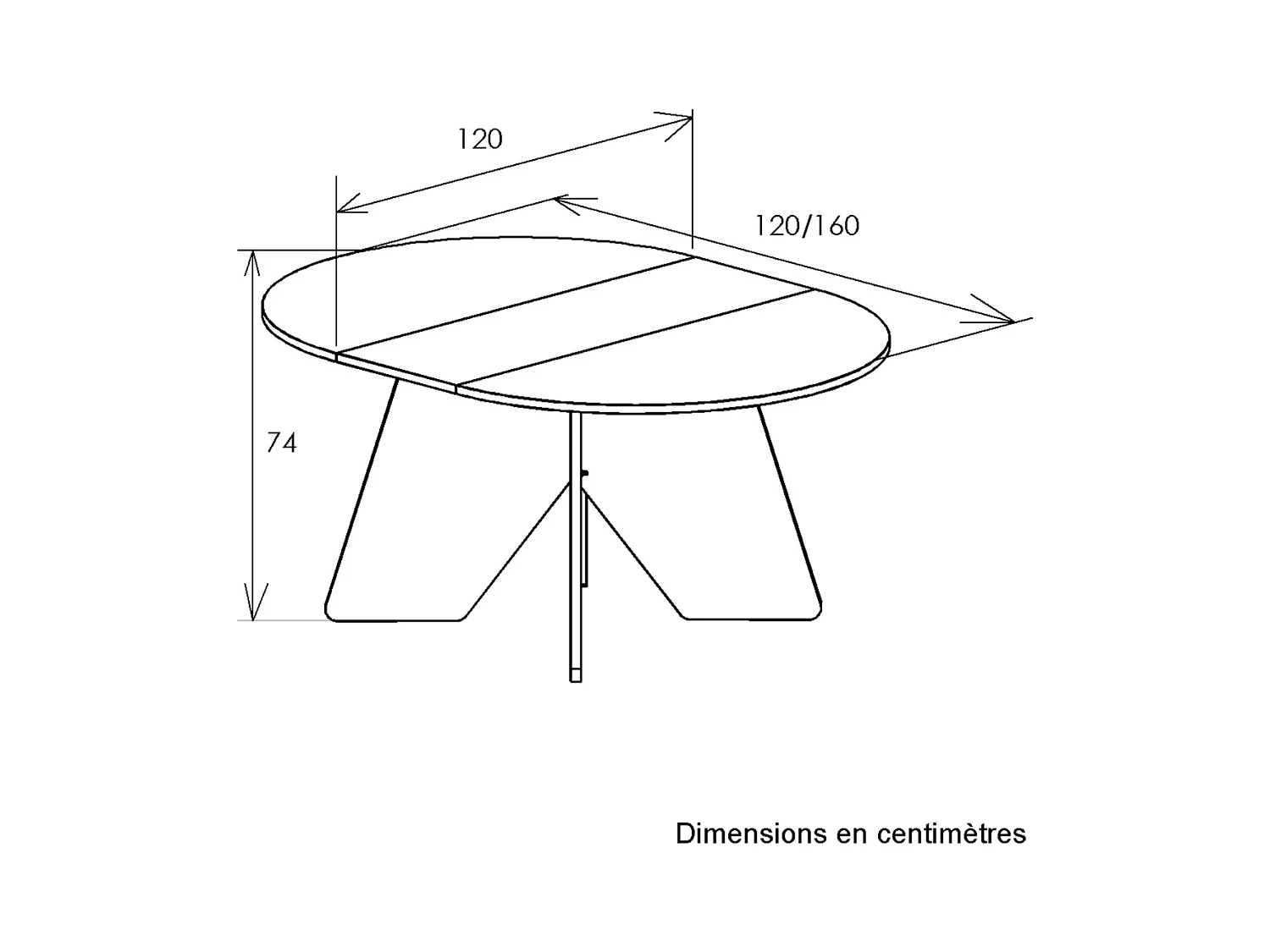 Table extensible ronde décor blanc et chêne - GALEO