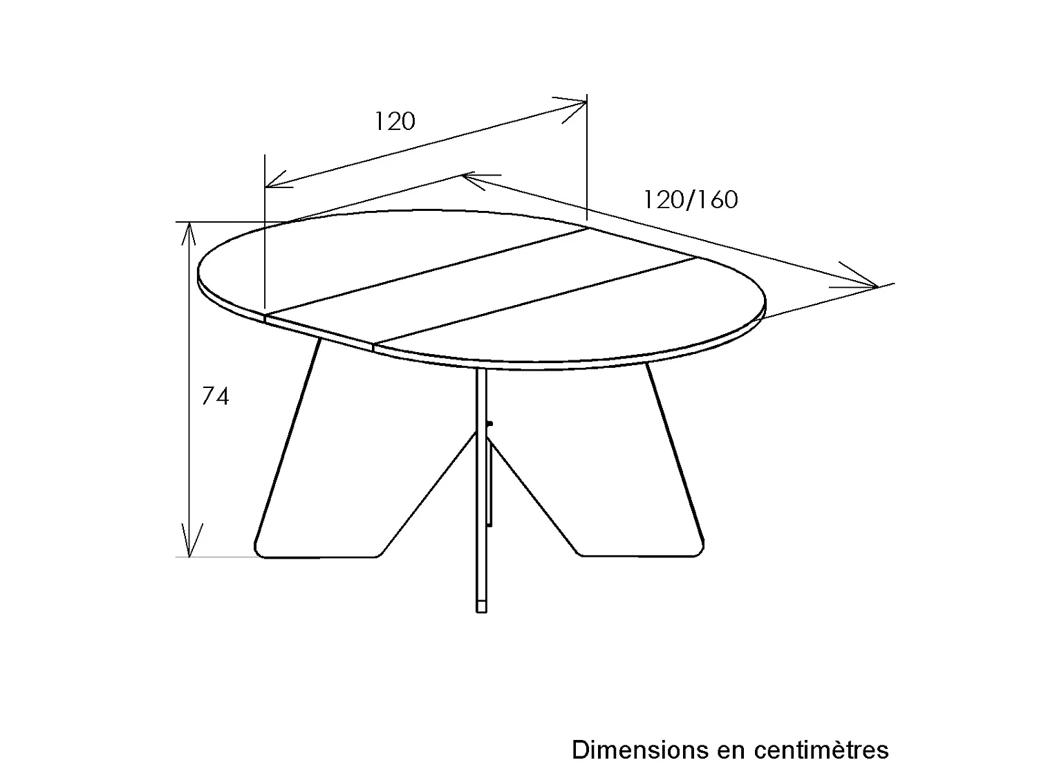 Uitschuifbare ronde tafel wit- en eikendecor - GALEO