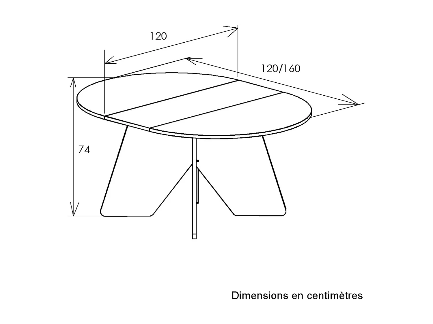 Table extensible ronde décor blanc et chêne - GALEO