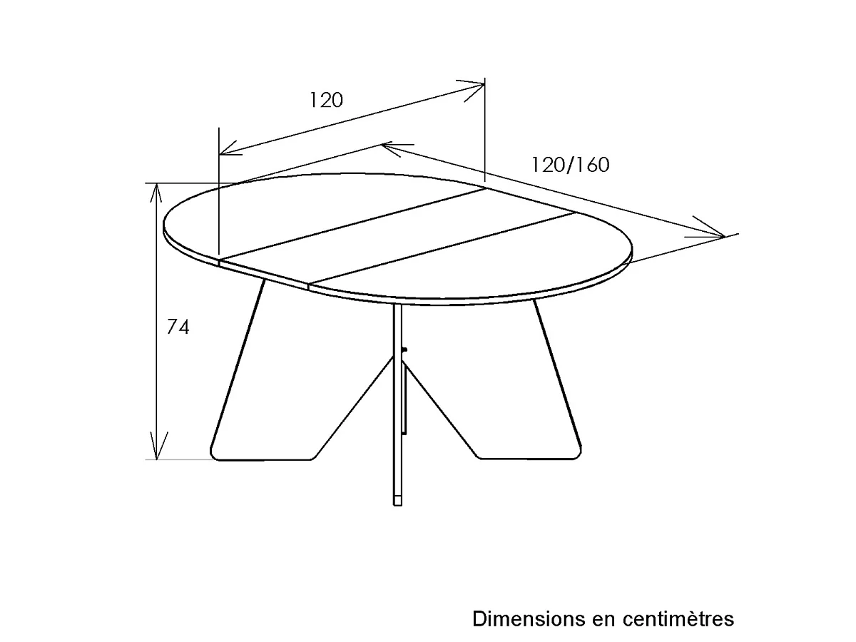 Uitschuifbare ronde tafel wit- en eikendecor - GALEO