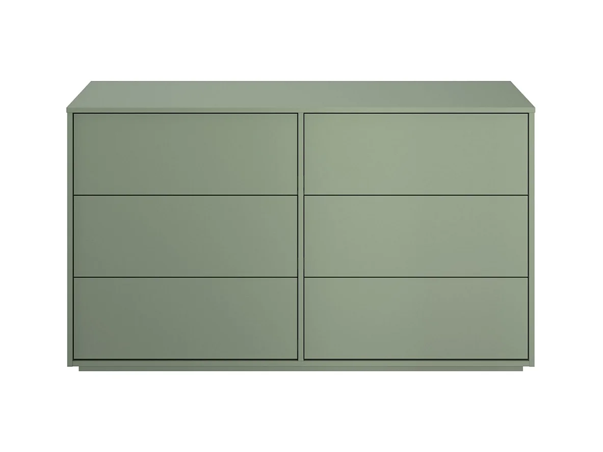 Commode 6 tiroirs vert jade - RIVOLI