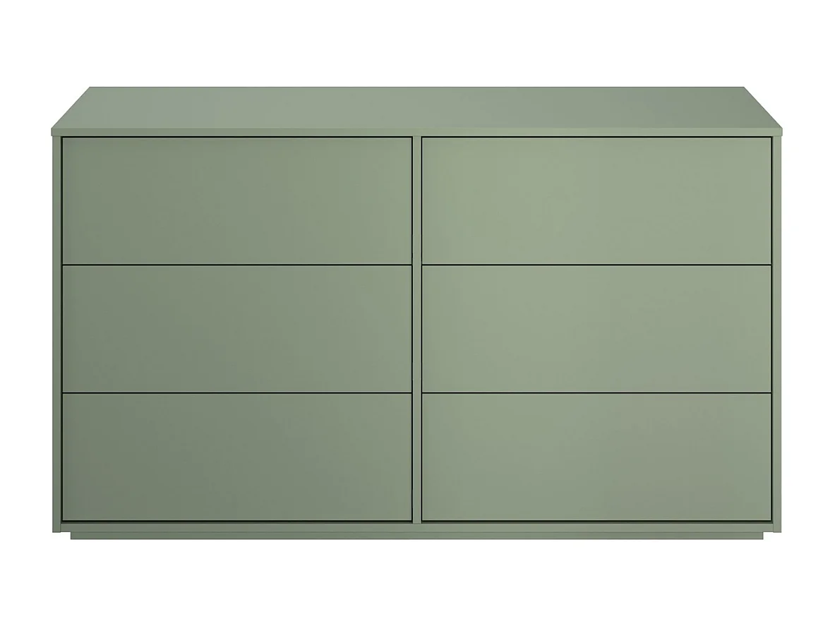 Commode 6 tiroirs vert jade - RIVOLI