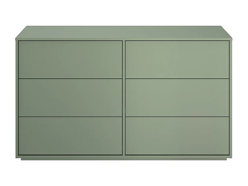 Commode 6 tiroirs vert jade - RIVOLI