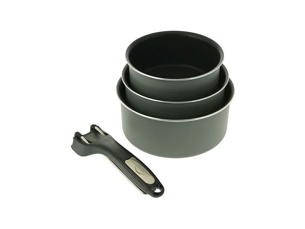 SITRAM Set 3 casseroles 16/18/20cm tous feux dont induction + pince