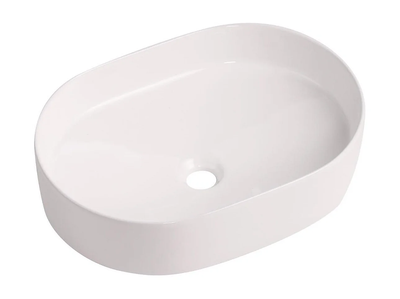 ALBI witte keramische ovale opzetwastafel 37x50,5cm