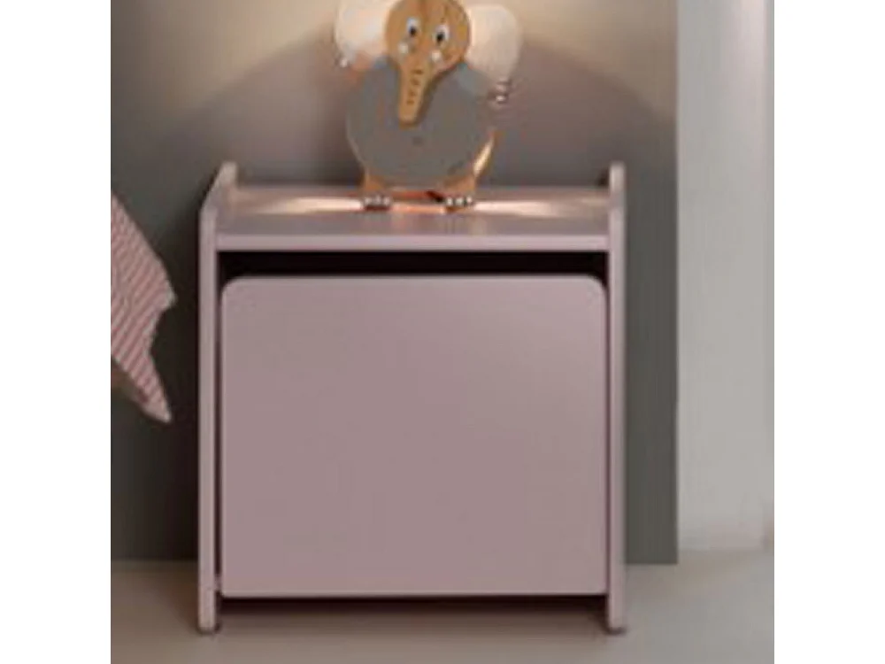 Aulia - Table de chevet enfant en bois - Rose