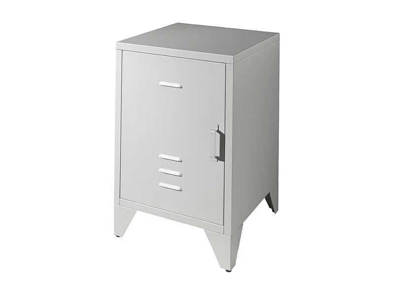 Atticora - Table de chevet en métal - Gris