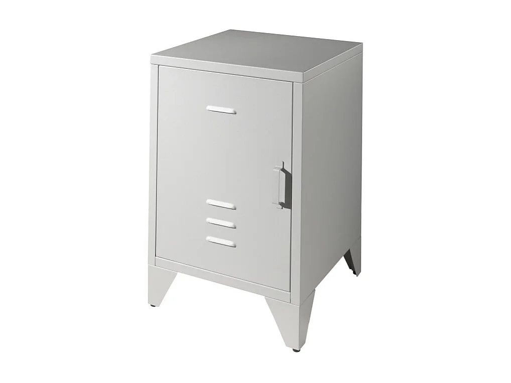 Atticora - Table de chevet en métal - Gris