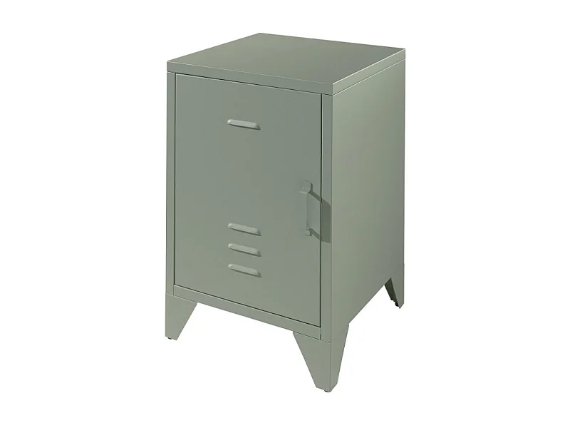 Atticora - Table de chevet en métal - Vert amande