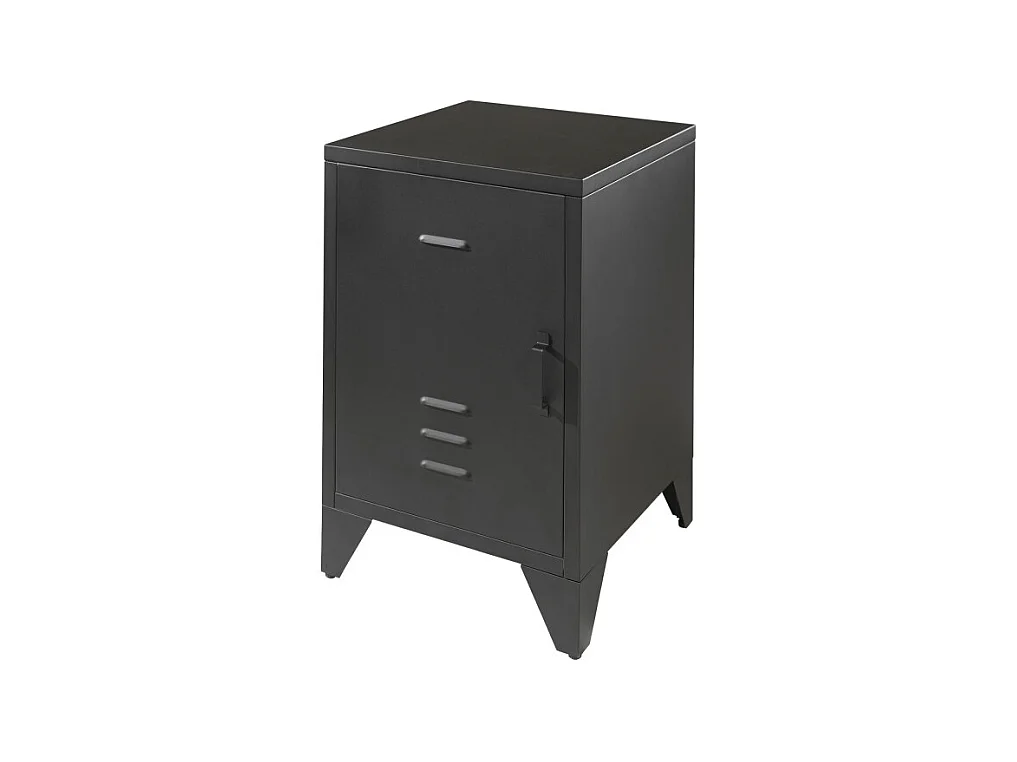 Atticora - Table de chevet en métal - Noir