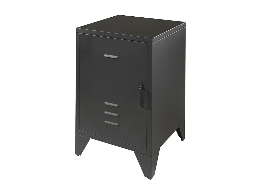 Atticora - Table de chevet en métal - Noir