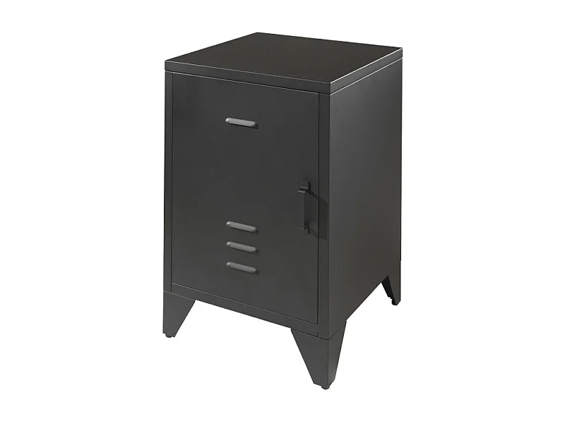 Atticora - Table de chevet en métal - Noir