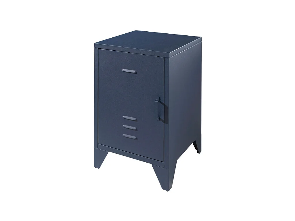 Atticora - Table de chevet en métal - Bleu