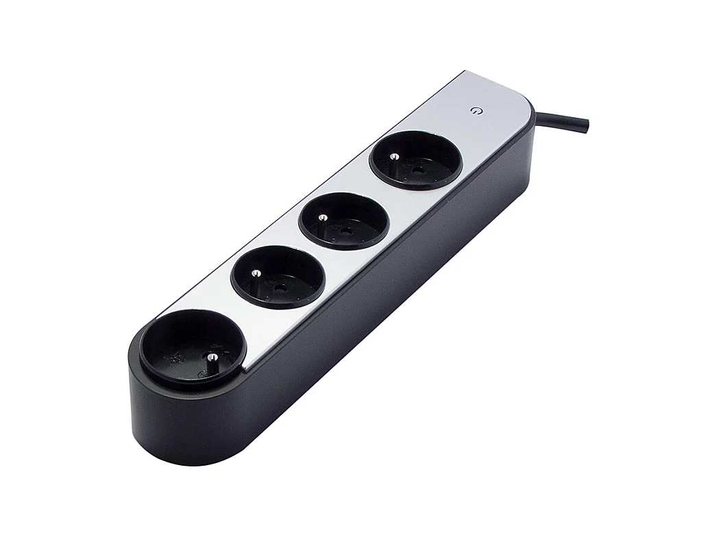 Bloc prises rotatives 4x16A  - 1,5 m - aluminium - Chacon