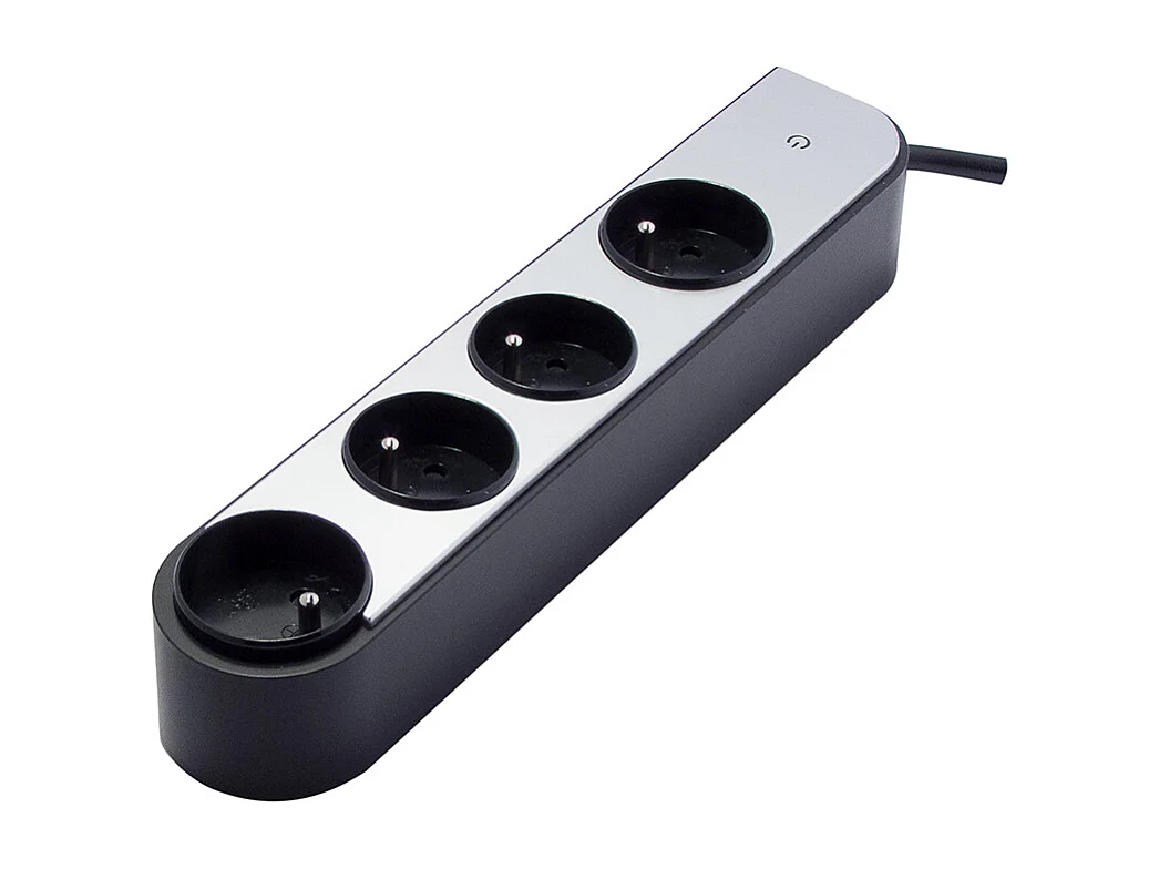 Bloc prises rotatives 4x16A  - 1,5 m - aluminium - Chacon