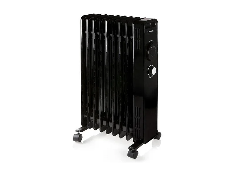 Radiateur à Bain d'Huile 2000W DOMO DO7327R Noir 42,5 x 28 x 64 cm