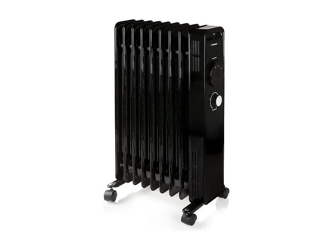 Radiateur à Bain d'Huile 2000W DOMO DO7327R Noir 42,5 x 28 x 64 cm