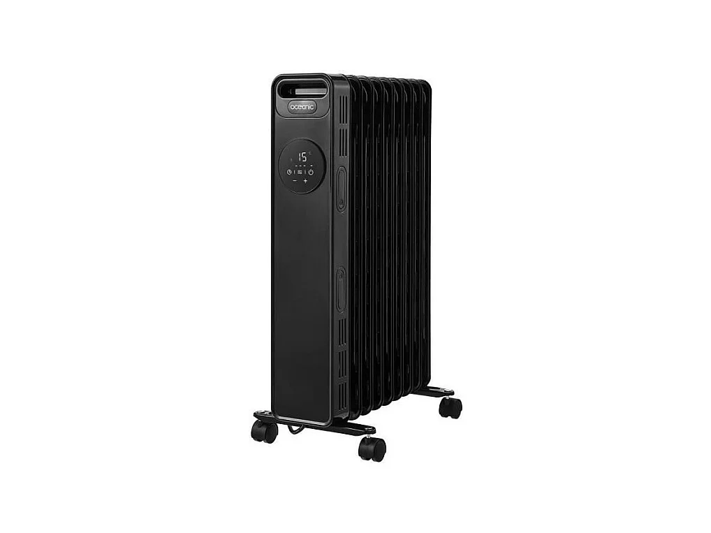 Termoventilatore Elettrico a Olio 2000W OCEANIC - 3 Potenze - Termostato Elettronico - Telecomando - Mobile - Nero