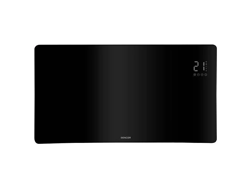 Radiateur intelligent Wi-Fi en verre - SENCOR - SCF 4741BK - 2400 W - 2 niveaux - Thermostat - Noir