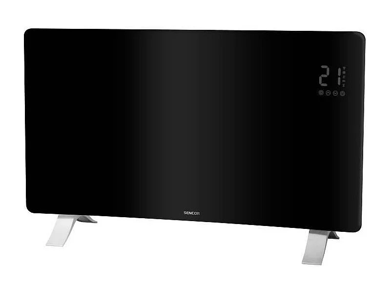 Radiateur intelligent Wi-Fi en verre - SENCOR - SCF 4741BK - 2400 W - 2 niveaux - Thermostat - Noir